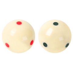2-Piece 6 Dots PRO CUP Regulation Size Billiard Practice Training Pool Cue Ball
