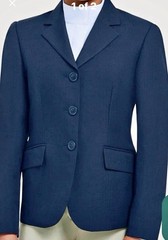R.J. Classics Women’s Blue English Riding Show Coat 3-Button Jacket, sz0R