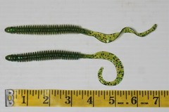 40 – 7″ Soft Plastic Bass Fishing Ring Worms – Variety of Colors to Choose From!