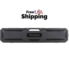 Hard Rifle Shotgun Gun Case 50.5in Foam Lined Water Resistant TSA Airline Black