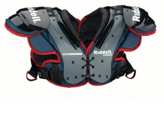 Riddell Pursuit Youth Football Shoulder Pad, Blue/Red, Extra Large