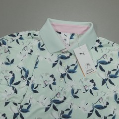 PUMA x AP Spring Floral Golf Polo Shirt Men’s Peaceful Blue 630771-03 $90
