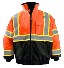 OccuNomix LUX-350-B2X-OXL High Visibility Bomber Jacket X-Large Orange Class 3