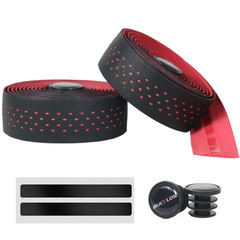 Road Bike Handlebar Tape PU EVA Shockproof Bicycle Bar Wrap with Plugs 2PCS Set