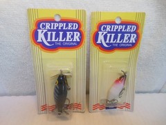 2X Vintage Phillips Crippled Killer Topwater Lures ~ PCK 333 & 203