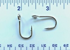 100 6X strength GT 9171 Nickel Plated Open Eye Siwash Fishing Hooks size 4