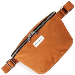 Spacious Camel Brown Crossbody Belt Bag in Cotton Canvas – Nomad Brown Camel