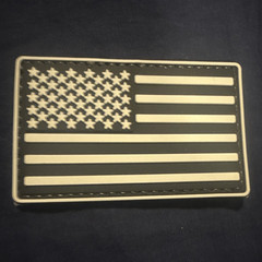 USA Flag Tactical Patch Black Beige Textile Easy to Apply Durable