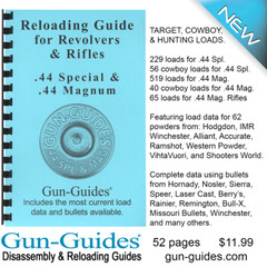 Reloading Manual Book Revolvers .44 Special & Magnum 909 loads 2022 Gun-Guides