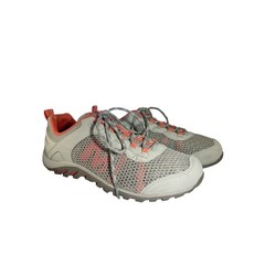 Merrell Womens Gray Coral Mesh Lightweight Trail Hiking Shoes Sneakers