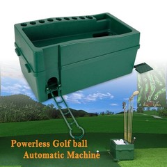 Automatic Green Golf Ball Dispenser, No Electricity Required Golf Ball Dispenser