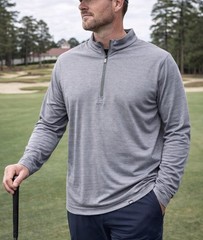 TravisMathew 1/4 Zip Pullover Mens XXL Grey Excellent Heathered Performance