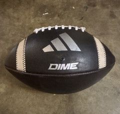 adidas Dime Mini Football Size 5 Composite Leather Ball Black White Silver