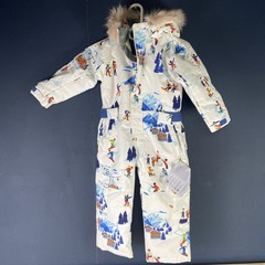 Blue Magic Air Dance Girls Sz 100 Cm 4-5 Years Snowsuit Coverall Ski Suit White