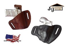 J&J RUGER MAX 9 MAX-9 OWB BELT CARRY 2-SLOT PANCAKE FORMED LEATHER HOLSTER