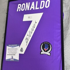 Cristiano Ronaldo Metal Framed Signed 2016/17 Collectible Jersey with COA