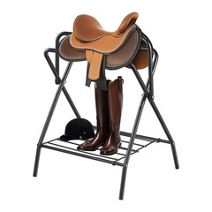 Folding Saddle Rack Portable Freestanding Horse Saddle Stand 132 lbs