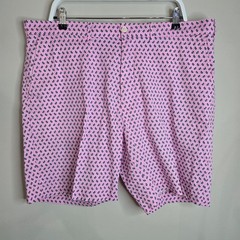 Polo Golf Ralph Lauren Mens 40 Pink Paisley Classic Fit Shorts Flat Front Logo