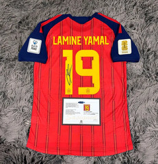 Lamine Yamal SIGNED Spain World Cup Home Final game Jersey/Shirt – COA