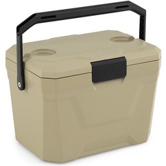 21 QT Insulated Portable Cooler, Hard Shell Ice Chest with 2 Cup Holders