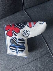 Live Lucky Flag Day USA Patriotic Blade Putter Headcover Red White Blue Shamrock