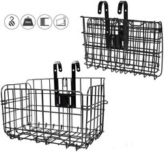 Folding Rear Bike Basket Wire Mesh Fold-Up Detchable Bicycle Front Cargo Rack