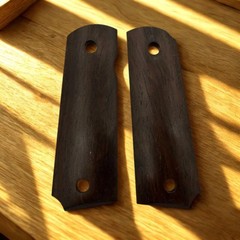 USA Prime Finds 1911 Wood Grips Full Size Smooth Rosewood Ambi Cut Fits Colt