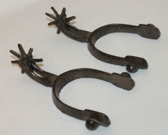 SET/2~PAIR OL’ WESTERN STYLE COWBOY 8-POINT BOOT SPURS-RUSTIC DECOR NEW