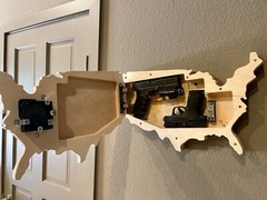 American Flag RFID Hidden Gun Art Safe Secret Firearm | Tactical Concealment Box