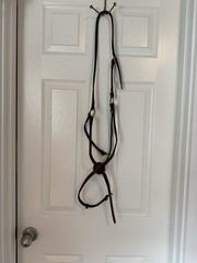 English figure 8 noseband Brown Leather and Fleece Full