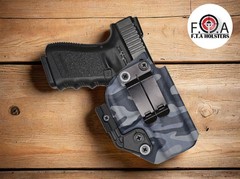 IWB Holster with claw adjustable cant & built in wedge Black Camo print