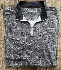 RHOBACK PERFORMANCE 1/4 ZIP AZTEC CRAVE BLACK WHITE MENS XL EXCELLENT CONDITION