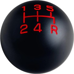 DEWHEL 5 Speed Imprinted Manual Transmission Shift Knob Black 3/8″-16 Threads We