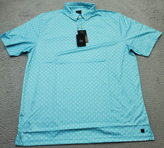 Greg Norman X-Lite Golf Performance Polo Shirt Men XL Multi Micro Print Play Dry