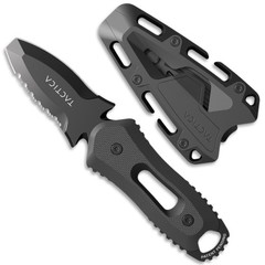 TACTICA K.220 Search & Rescue Knife 2.6″ 420 Steel Fixed Blade Black G10 Handle