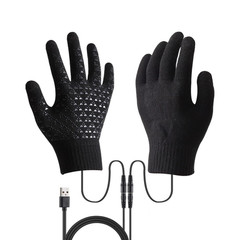 Heated Gloves Electric Rechargeable Battery Hand Warm Windproof Thermal Winter