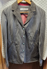 Animo English Riding Show Jacket in Gray and Red Size Medium