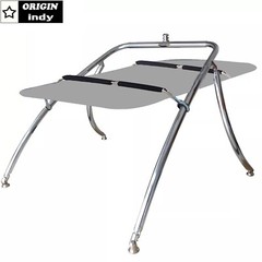 Advancer Boat Wakeboard Tower + Flat Grey Canopy Tower Bimini + Pair Bimini Rack
