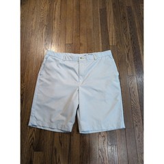 Greg Norman Mens Khaki Beige Performance Chino Golf Bermuda Shorts Size 40