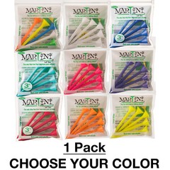 Martini 3-1/4″ Durable Plastic Golf Tees – 5 Pack – CHOOSE YOUR COLOR!