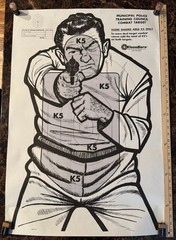 lot of 2 Life Size Municipal Police Combat Target- Poster 23.5″ x 35″ KleenBore