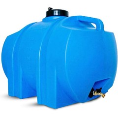 WaterPrepared 35 Gal Utility Water Tank w/Large Cap, 3/4″ Brass Spigot & Handles