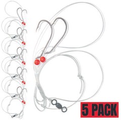 Sea Bass Hi/Lo Saltwater Fishing Rigs 5 Pack