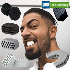 Jawline Exerciser for Men & Women Powerful Jaw Trainer Silicone Jaw Toner Tablet