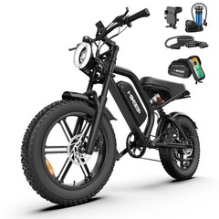 1000W Peak ebike 48V/15Ah 20″ Fat Tire E-Mountain bike for Adults Electric Bike