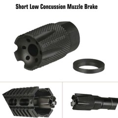 Compact Low Concussion 1/2×28 Muzzle Brake Compensator .223/5.56/.22 /w washer