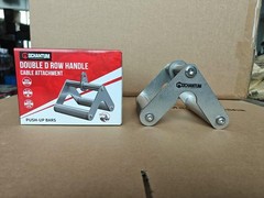 Double D Row Handle Cable Attachment, Stainless Steel V Bar with Non-Slip Alu…