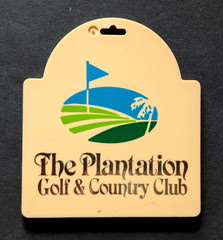 vtg – PGA golf bag tag – THE PLANTATION GOLF & COUNTRY CLUB cc – Venice FL