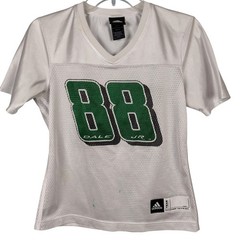 Adidas Dale Earnhardt Jr 88 NASCAR Racing Jersey White Womens Small 7923W 09
