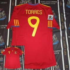 Spain Home Football Shirt Jersey 2009 2010 Fernando Torres Adidas Size M